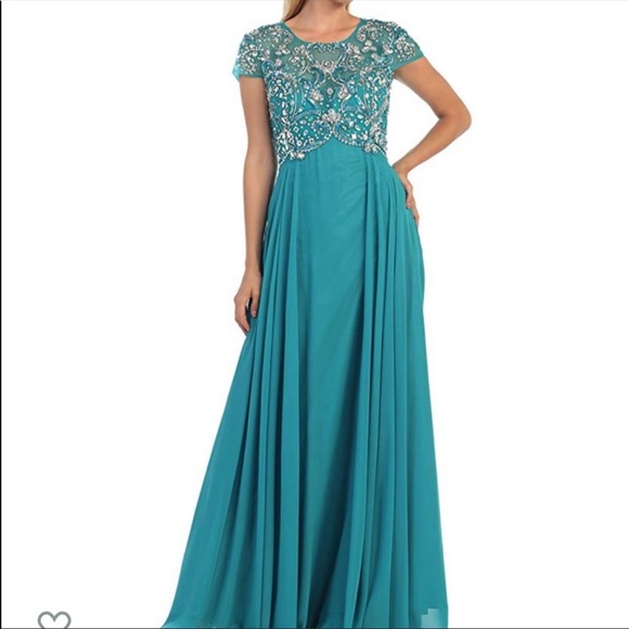 May Queen Jade evening gown - Picture 1 of 4